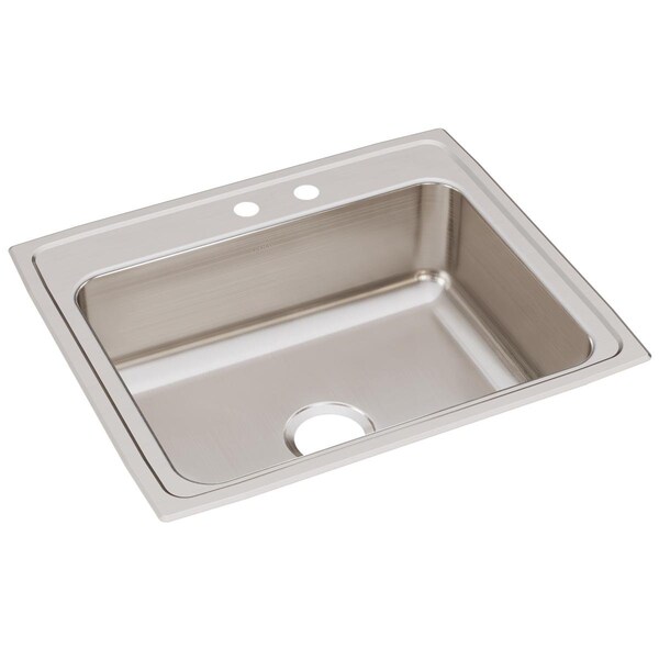 Lustertone Ss 25 X 21.2 X 7.8 Single Bowl Drop-In Sink With Quick-Clip